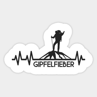 Bergsteiger Gipfelfieber Bergwandern Puls Sticker